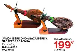 Supercor Jamón ibérico 50% raza ibérica secretos de tonda oferta