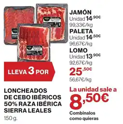 Supercor Loncheados de cebo ibéricos 50% raza ibérica sierra leales oferta