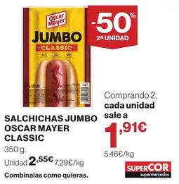 Supercor OSCAR MAYER Salchichas jumbo classic oferta