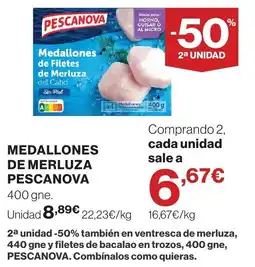 Supercor PESCANOVA Medallones de merluza oferta