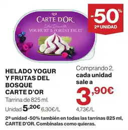Supercor CARTE D'OR Helado yogur y frutas del bosque oferta