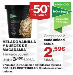 Supercor Helado vainilla y nueces de macadamia oferta