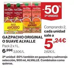 Supercor ALVALLE Gazpacho original o suave oferta