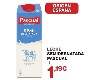 Supercor PASCUAL Leche semidesnatada oferta