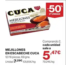 Supercor CUCA Mejillones en escabeche oferta