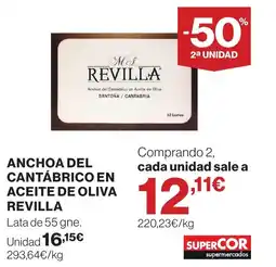 Supercor REVILLA Anchoa del cantábrico en aceite de oliva oferta