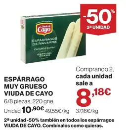 Supercor Espárrago muy grueso viuda de cayo oferta