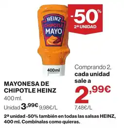 Supercor HEINZ Mayonesa de chipotle oferta