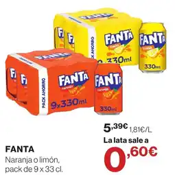 Supercor FANTA Naranja o limón oferta
