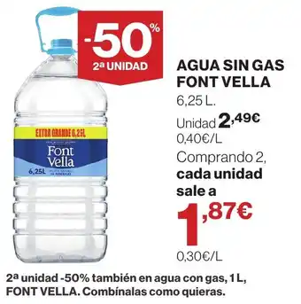Supercor FONT VELLA Agua sin gas oferta