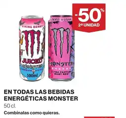 Supercor MONSTER En todas las bebidas energéticas oferta