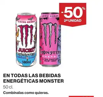 Supercor MONSTER En todas las bebidas energéticas oferta