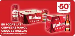 Supercor MAHOU En todas las cervezas cinco estrellas oferta