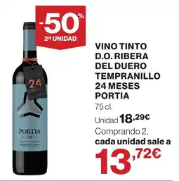Supercor Vino tinto d.o. ribera del duero tempranillo 24 meses portia oferta