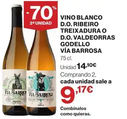 Supercor VÍA BARROSA Vino blanco d.o. ribeiro treixadura o d.o. valdeorras godello oferta