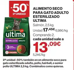 Supercor ULTIMA Alimento seco para gato adulto esterilizado oferta