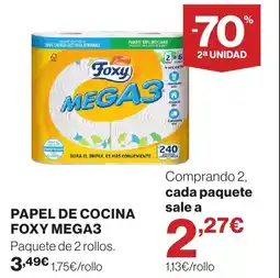 Supercor FOXY Papel de cocina mega3 oferta