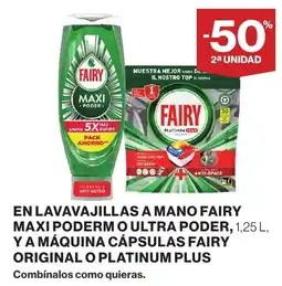 Supercor FAIRY En lavavajillas a mano maxi poderm o ultra poder, y a máquina cápsulas fairy original o platinum plus oferta