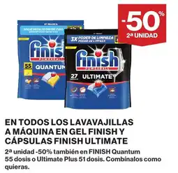 Supercor FINISH En todos los lavavajillas a máquina en gel y cápsulas finish ultimate oferta