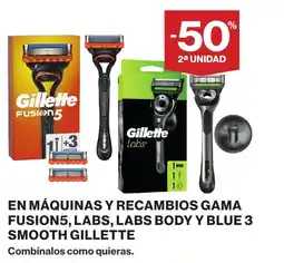 Supercor GILLETTE En máquinas y recambios gama fusion5, labs, labs body y blue 3 smooth oferta