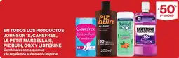 Supercor En todos los productos johnson's, carefree, le petit marsellais, piz buin, ogx y listerine oferta