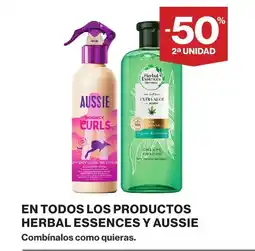 Supercor En todos los productos herbal essences y aussie oferta