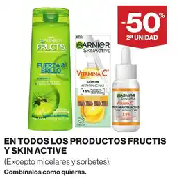 Supercor En todos los productos fructis y skin active oferta