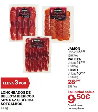Supercor SOTOALBOS Loncheados de bellota ibéricos 50% raza ibérica oferta