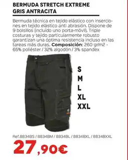 Isolana Bermuda stretch extreme gris antracita oferta