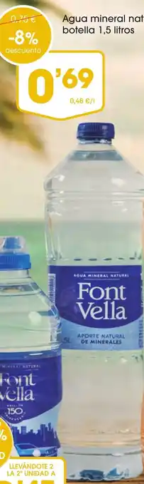 FONT VELLA Agua mineral naturalbotella