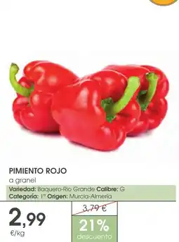 Supermercados Plaza Pimiento rojo oferta