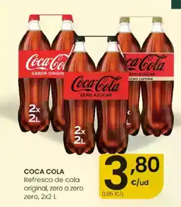 Eroski COCA COLA Refresco de cola original, zero o zero oferta