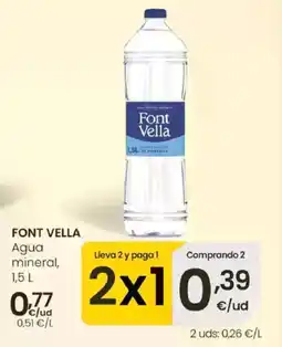 Eroski FONT VELLA Agua mineral oferta