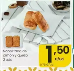 Eroski Napolitana de jamón y queso oferta