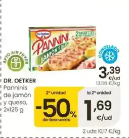 Eroski DR. OETKER 'Panninis de jamón ¡ y queso oferta