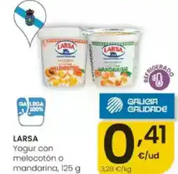 Eroski LARSA Yogur con melocotón o mandarina oferta