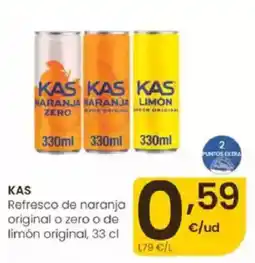 Eroski KAS Refresco de naranja original o zero o de limón original oferta