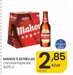 Eroski MAHOU 5 ESTRELLAS ! Cerveza Especial oferta