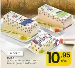 Eroski LARSA Queso en barra clásico, tierno bajo en grasa o sin lactosa oferta