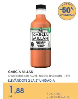 Supermercados Plaza GARCIA MILLÁN Gazpacho con AOVE receta andaluza oferta