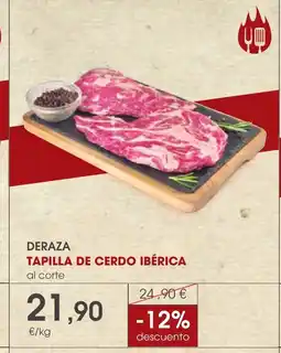 Supermercados Plaza Deraza tapilla de cerdo ibérica oferta