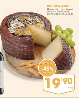 Supermercados Plaza DON BERNARDO Queso viejo puro de oveja de leche pasteurizada don manchego al corte oferta