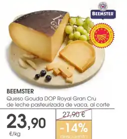 Supermercados Plaza BEEMSTER Queso Gouda DOP Royal Gran Cru de leche pasteurizada de vaca, al corte oferta