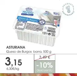 Supermercados Plaza ASTURIANA Queso de Burgos barra oferta