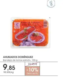 Supermercados Plaza AHUMADOS DOMÍNGUEZ Bandeja de lomos salmón oferta