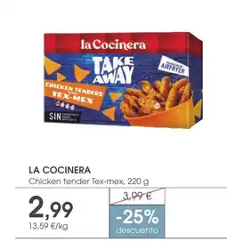 Supermercados Plaza LA COCINERA Chicken tender Tex-mex oferta