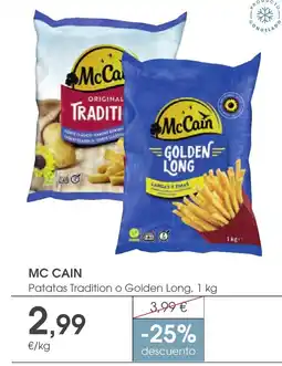 Supermercados Plaza MC CAIN Patatas Tradition o Golden Long oferta