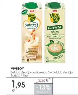 Supermercados Plaza VIVESOY Bebida de soja con omega 3 o bebida de soja Barista oferta
