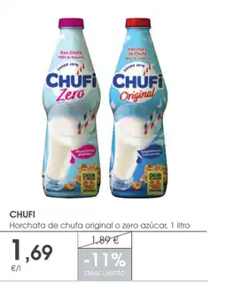 Supermercados Plaza CHUFI Horchata de chufa original o zero azúcar oferta