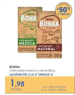 Supermercados Plaza BONKA Café molido mezcla o natural oferta
